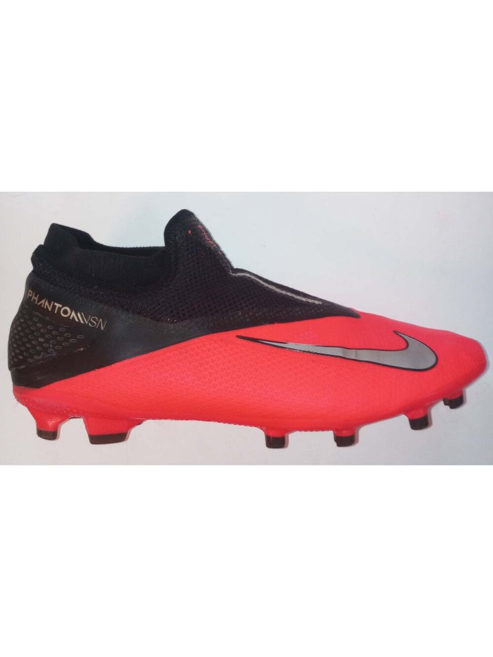 Nike Phantom Vision 2 PRO DF FG Soccer Cleats Laser Crimson Black Men 8